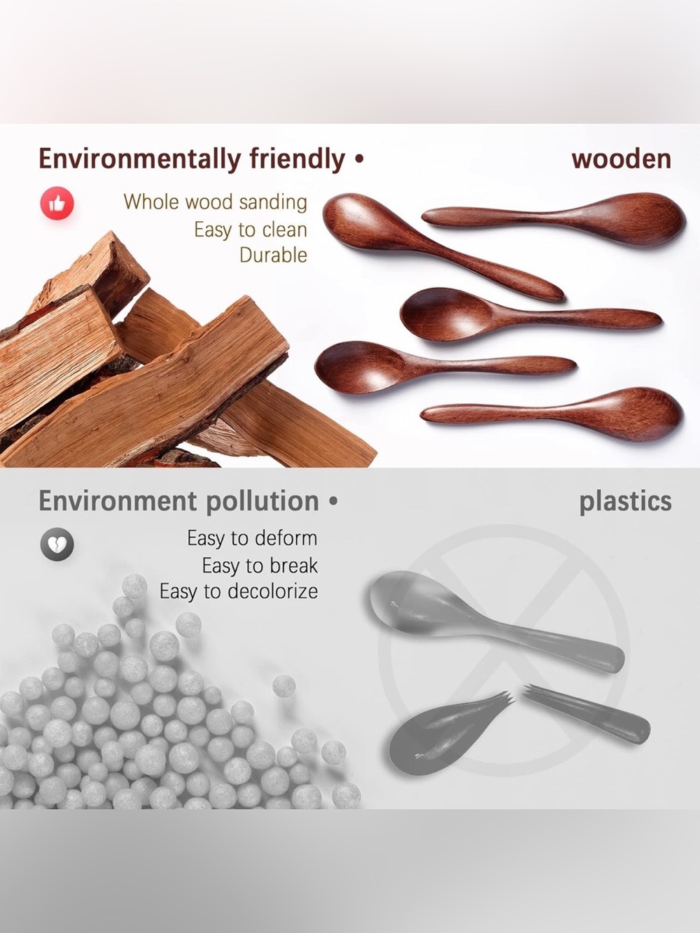 7 small dark wooden spoons natural living products gifts gift idea spoon - Picture 4 of 6